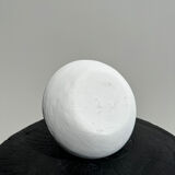 Handmade terracotta vase painted white with double handles H:16 D:20