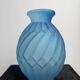 Art Deco vase in frosted blue glass