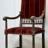 Louis XIII armchair with walnut column