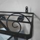 Coat rack, hat rack, wrought iron, 3 wooden balls