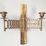 Brass candle holder wall lamp