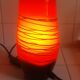 Red/orange Murano glass table lamp in 70s style (1980)