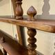 Turned wood bar wall shelf