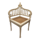 Louis XVI style wooden corner armchair