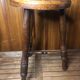 Tabouret de traite tripode style charles dudouyt bois vintage #a582