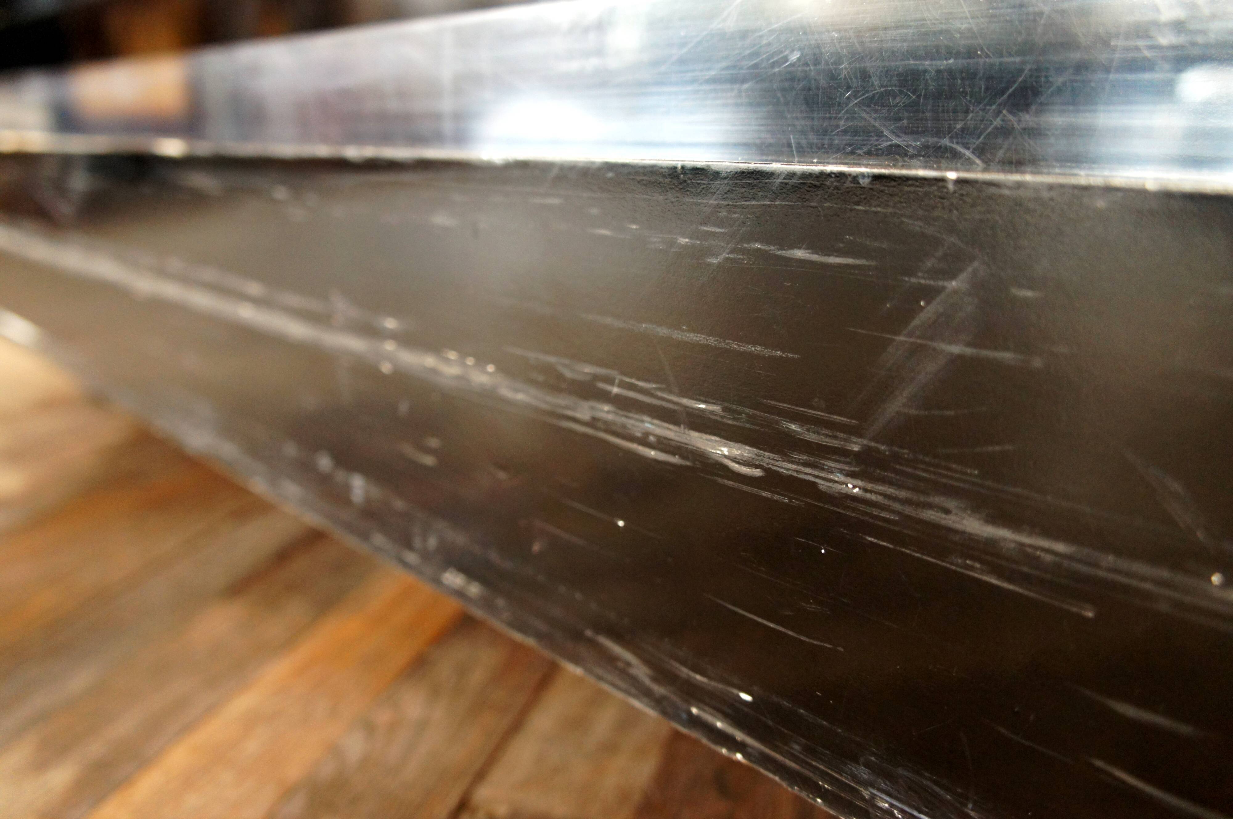 Display for store postcards on wheels, circa 1980