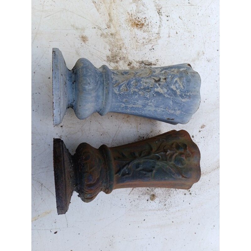 Pair of cast iron vases from 1900 from Charleville-Mézières