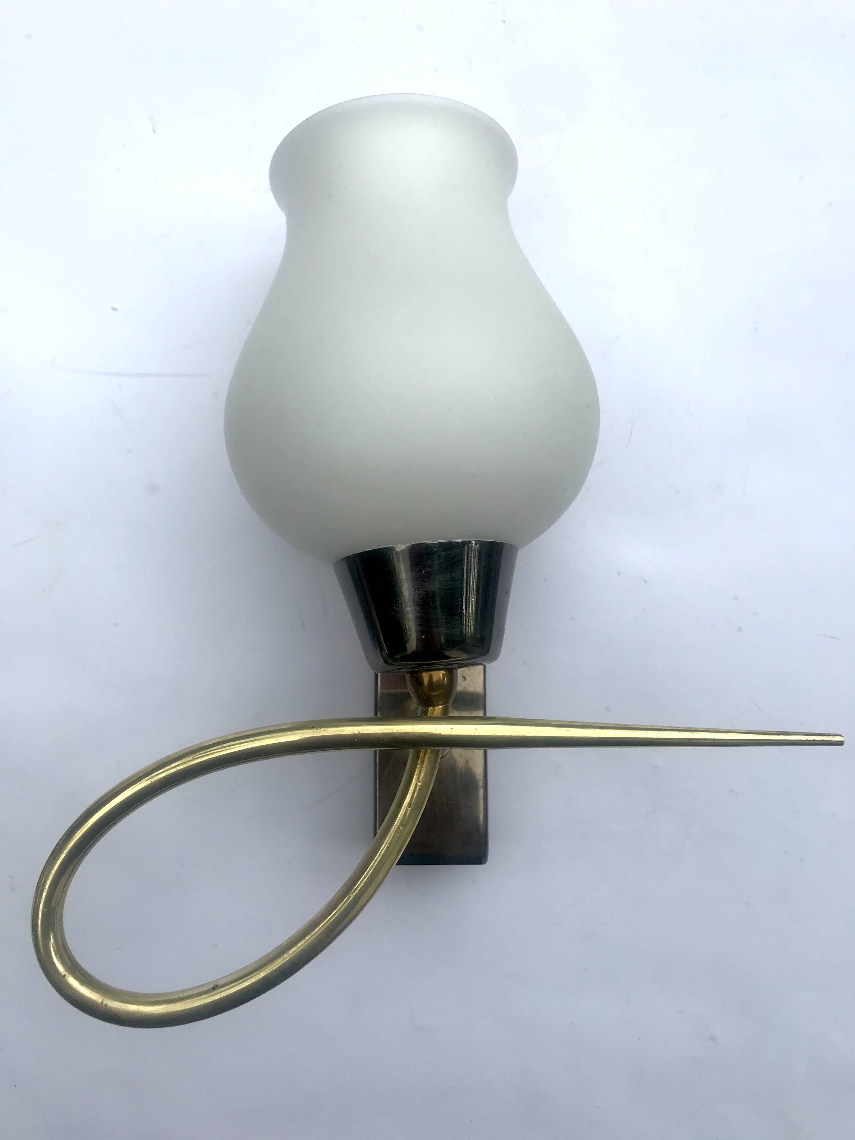 Pair of opaline sconces