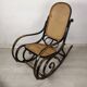 Black curved wood rocking chair