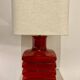 Table Lamp By Cari Zalloni, Red Ceramic, Germany, 1970s