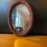 Rattan mirror