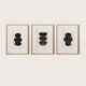 Ensemble de  3 peintures sur papier  signés Eawy