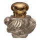 Encrier cristal taillé monture laiton ou bronze Baccarat Saint Louis XIXe
