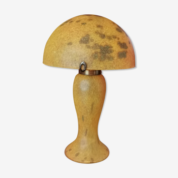 Lampe champignon verre soufflé bouche