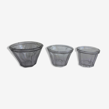 Lot de 3 anciens pots à confiture