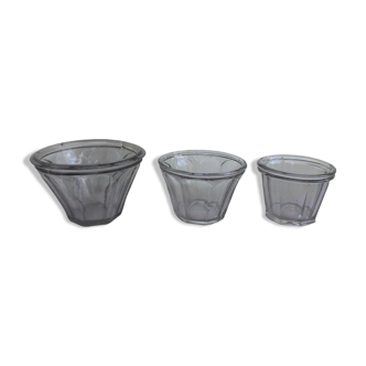 Lot de 3 anciens pots à confiture