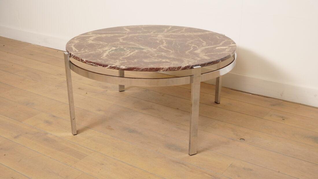 Vintage coffee table | Marble | Chrome