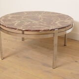 Vintage coffee table | Marble | Chrome