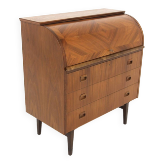 Scandinavian walnut secretary desk, Sweden, 1960