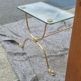 Jansen house style coffee table (glass and brass) fish base