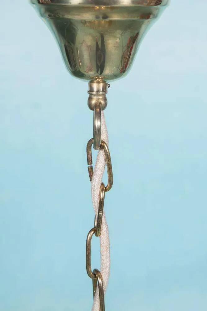 Suspension Murano ambre vintage Honsel, lampe en verre italienne