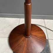 Danish Teak floor lamp with Black and Red , Yellow shade 1960s