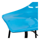 Metal and blue fiber chair by Miroslav Navratil for Vertex