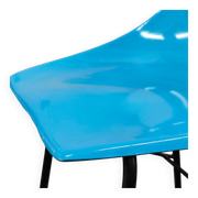 Metal and blue fiber chair by Miroslav Navratil for Vertex