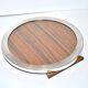 Photo frame in sterling sterling silver 925 - round guilloche line medallion