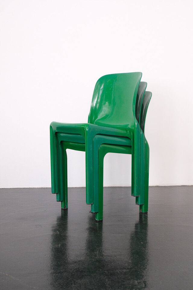 Chaise "Selene" verte par Vico Magistretti / Artemide