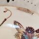 Fruit bowl with polychrome design in Lunéville earthenware