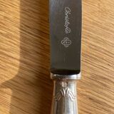 12 large Christofle Ribbons silver metal knives