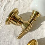 Pair of vintage brass wall sconces – Maison Jansen, 1960s