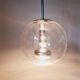 Midcentury Bubble Glass Globe Pendant by Glashütte Limburg, Germany, 1970s
