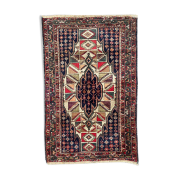 Handmade ancient Persian mazlaghan carpet