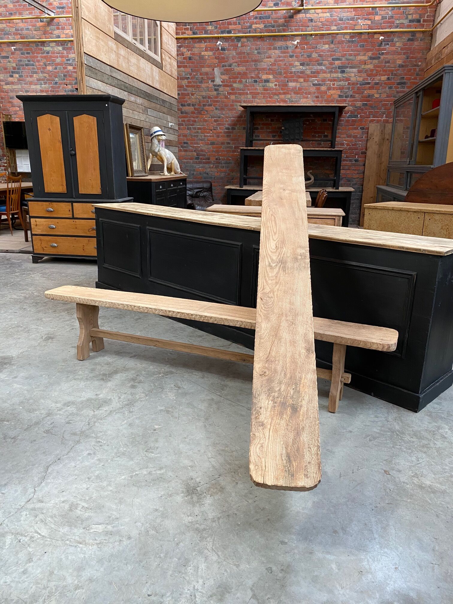 Pair of elm benches