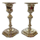 Pair of candlesticks silver metal W Germany