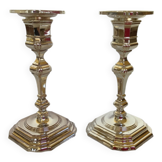 Pair of candlesticks silver metal W Germany