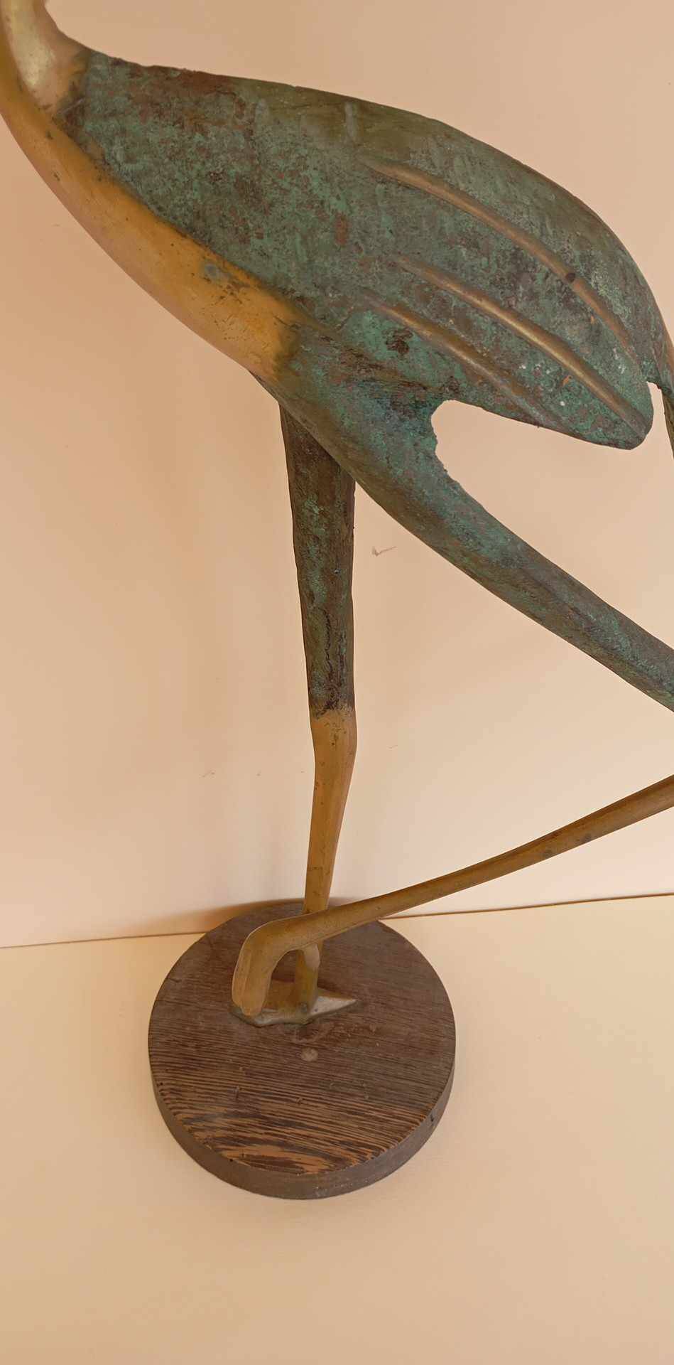 Bronze bird sculpture