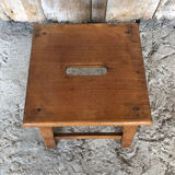 Stool footrest vintage wood #a226