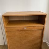 Low storage unit, 70s/80s three height-adjustable shelves
