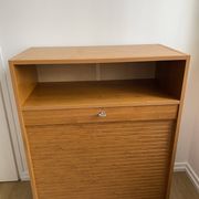 Low storage unit, 70s/80s three height-adjustable shelves