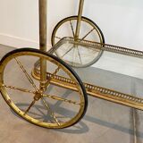Chariot roulant vintage doré