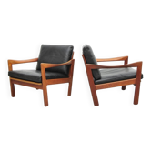 Fauteuils par Illum Wikkelsø pour Niels Eilersen, années 1950, ensemble de 2