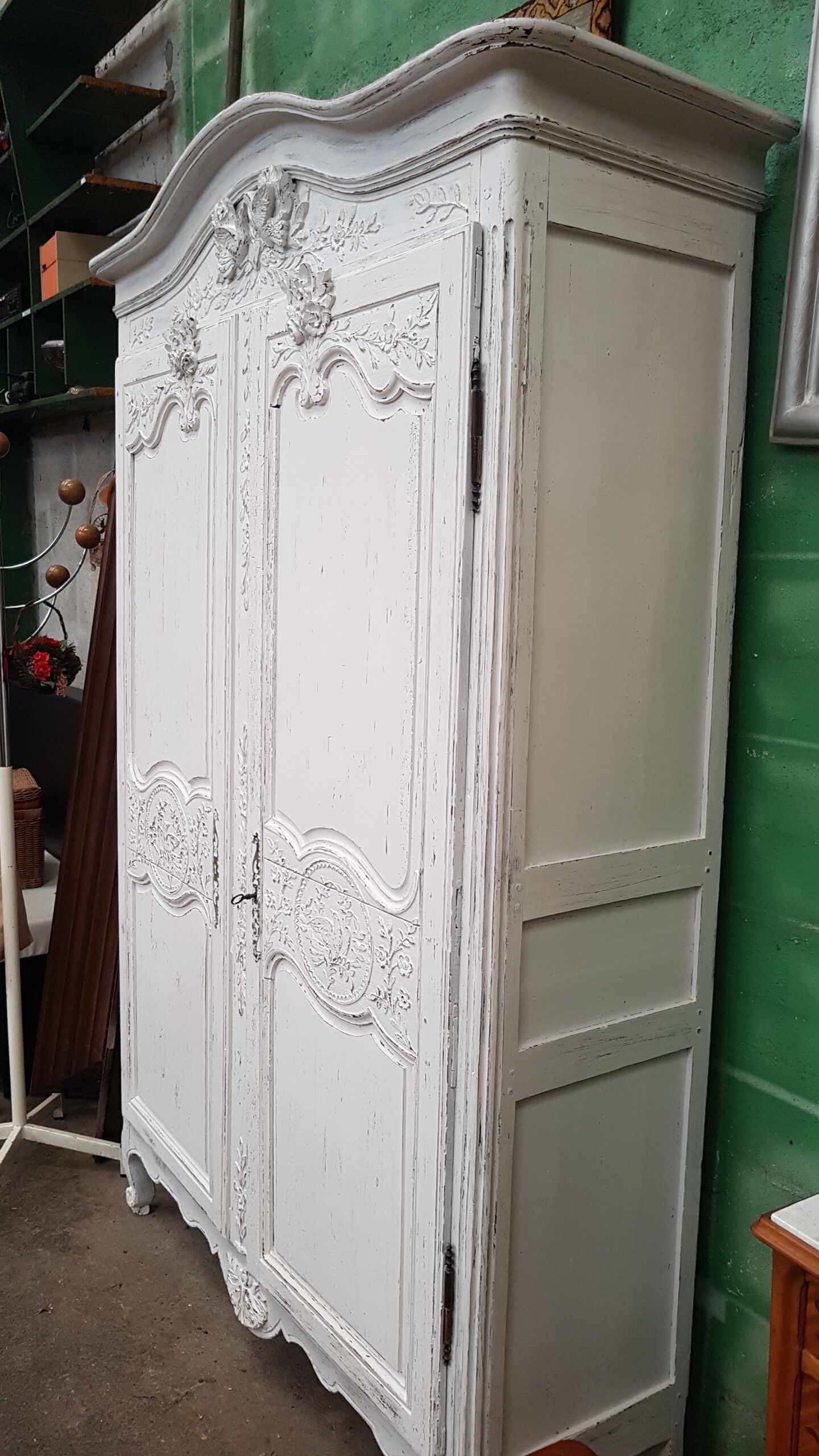 Old closet repainted in white, 19th