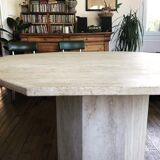 Travertine dining table