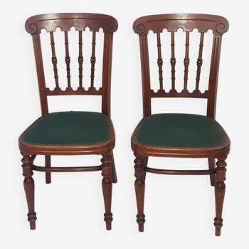 Paire de chaises en bois courbé 1900