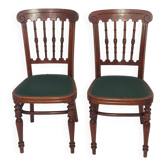 Paire de chaises en bois courbé 1900