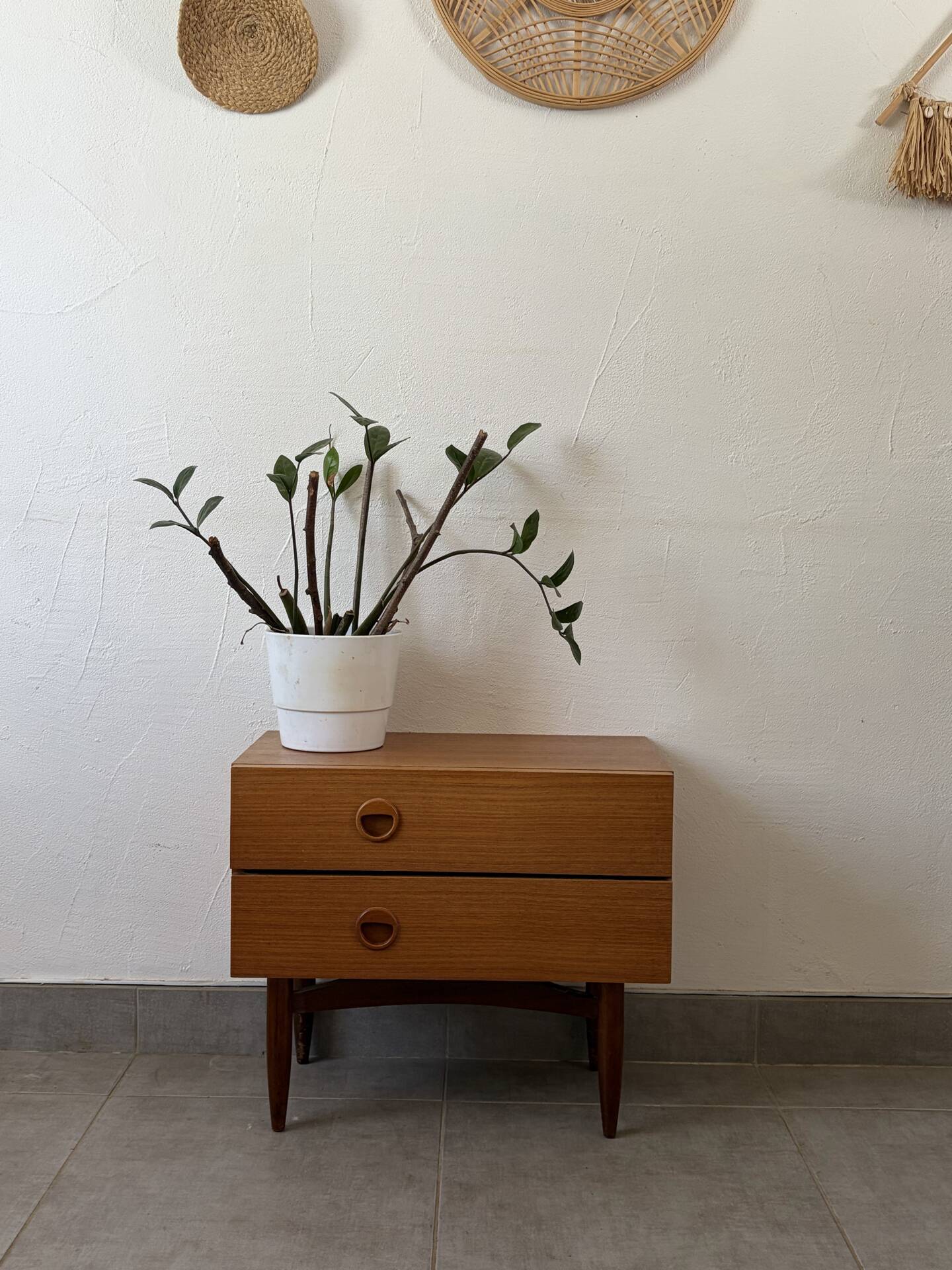 Scandinavian teak bedside table/nightstand