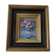 Oil on wood bouquet of flowers signed Dyf
